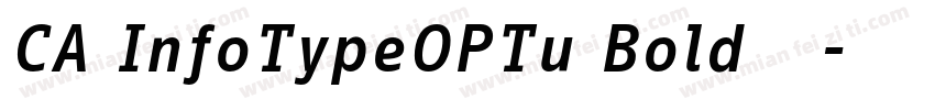 CA InfoTypeOPTu Bold 常规字体转换